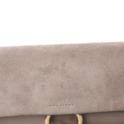 Chloe Suede Calfskin Mini Faye Shoulder Bag Motty Grey 8 of 11