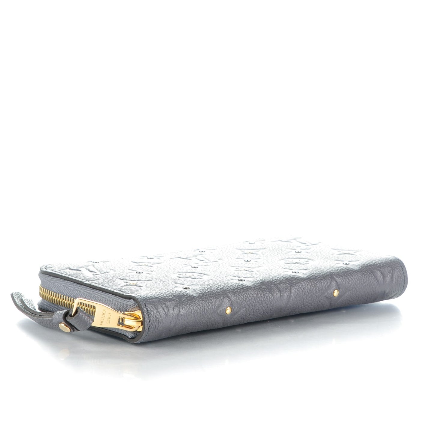 Studded Empreinte Zippy Wallet Gris Silver