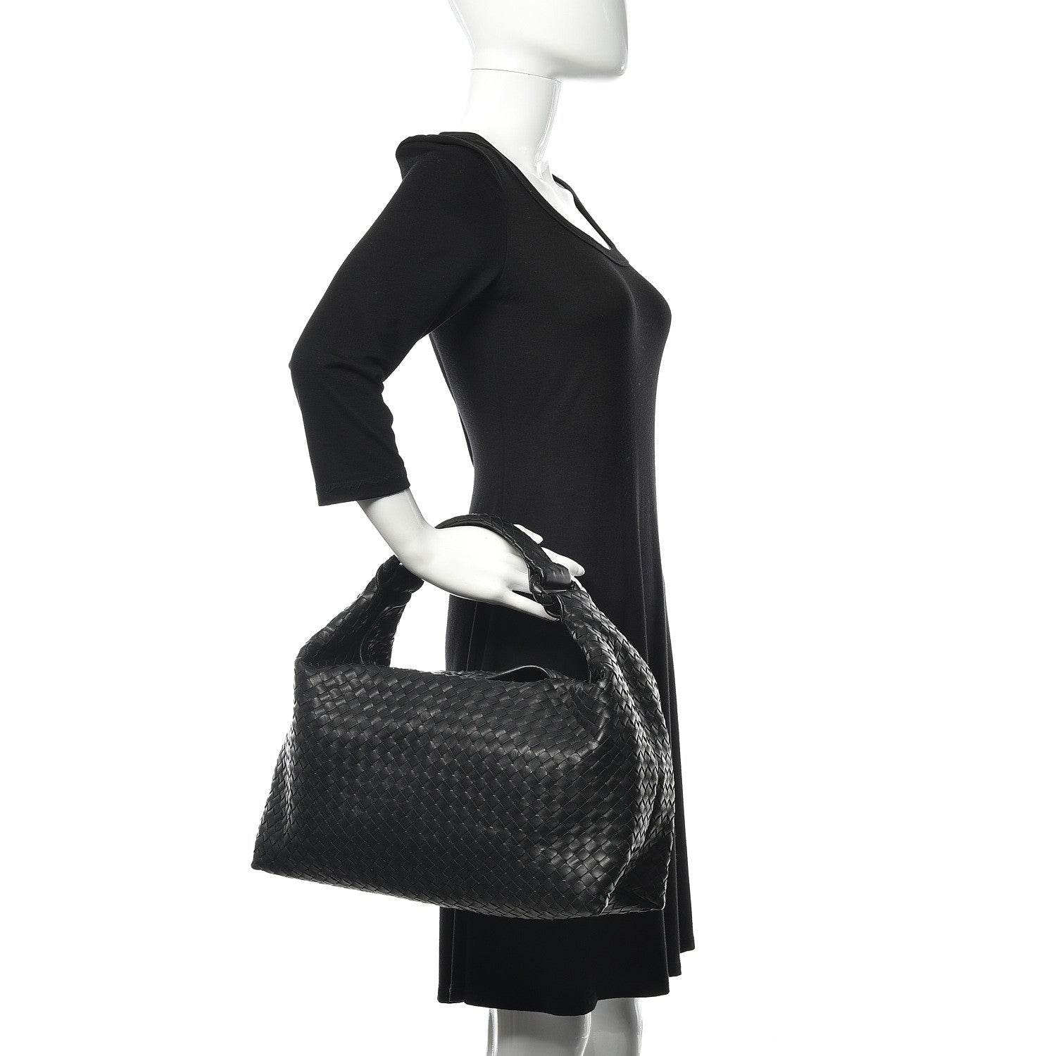 Bottega Veneta Nappa Intrecciato Sloane Hobo Black 2 of 10