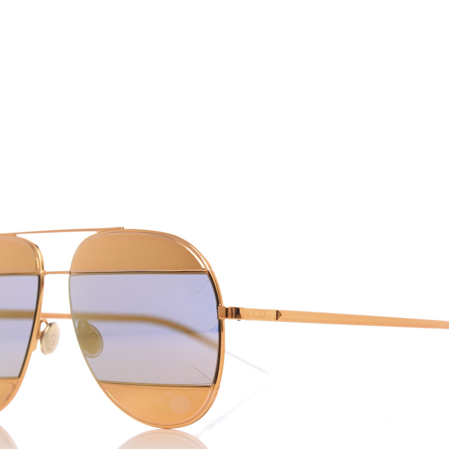Christian Dior Split 1 Aviator Sunglasses Gold 7 of 8