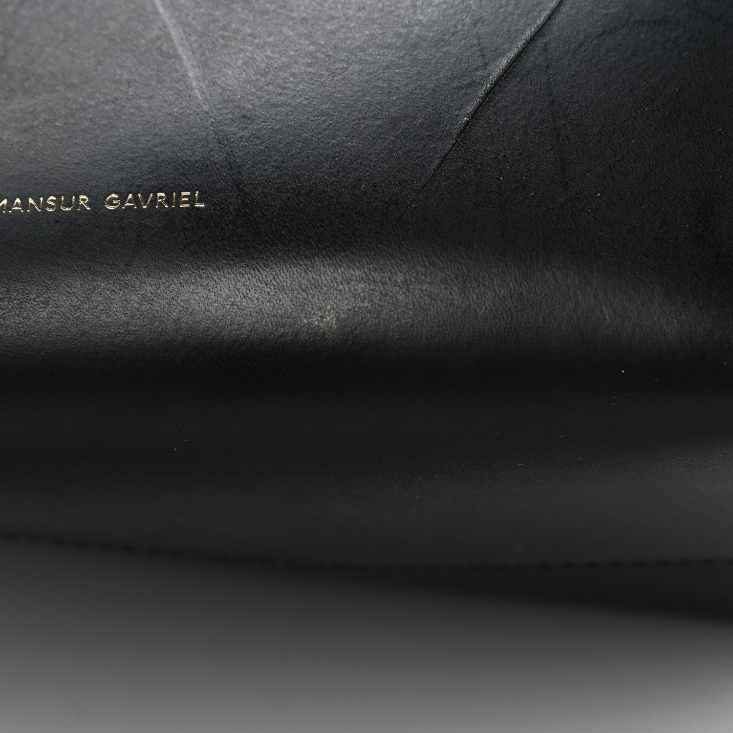 Mansur Gavriel Vegetable Tanned Calfskin Bucket Bag Black Flamma 11 of 11