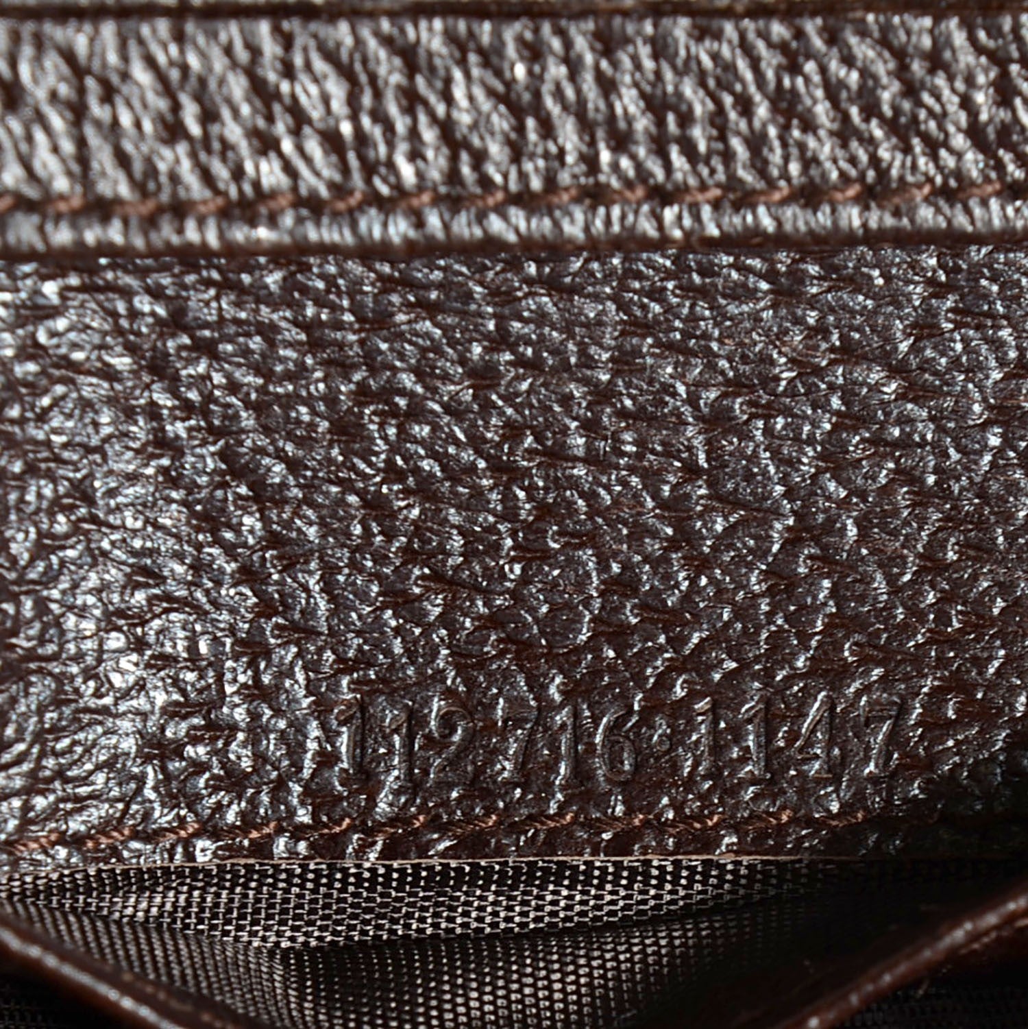 Gucci Monogram Textured Calfskin Metal Bar French Flap Wallet Beige Ebony Cocoa 7 of 8