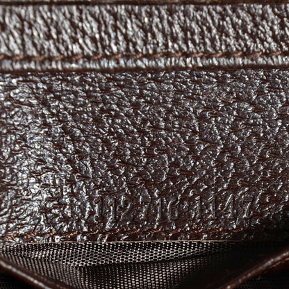 Gucci Monogram Textured Calfskin Metal Bar French Flap Wallet Beige Ebony Cocoa 7 of 8