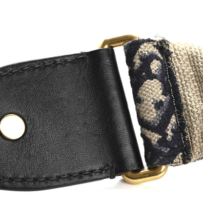 Christian Dior Oblique Studded Shoulder Strap Blue 8 of 11