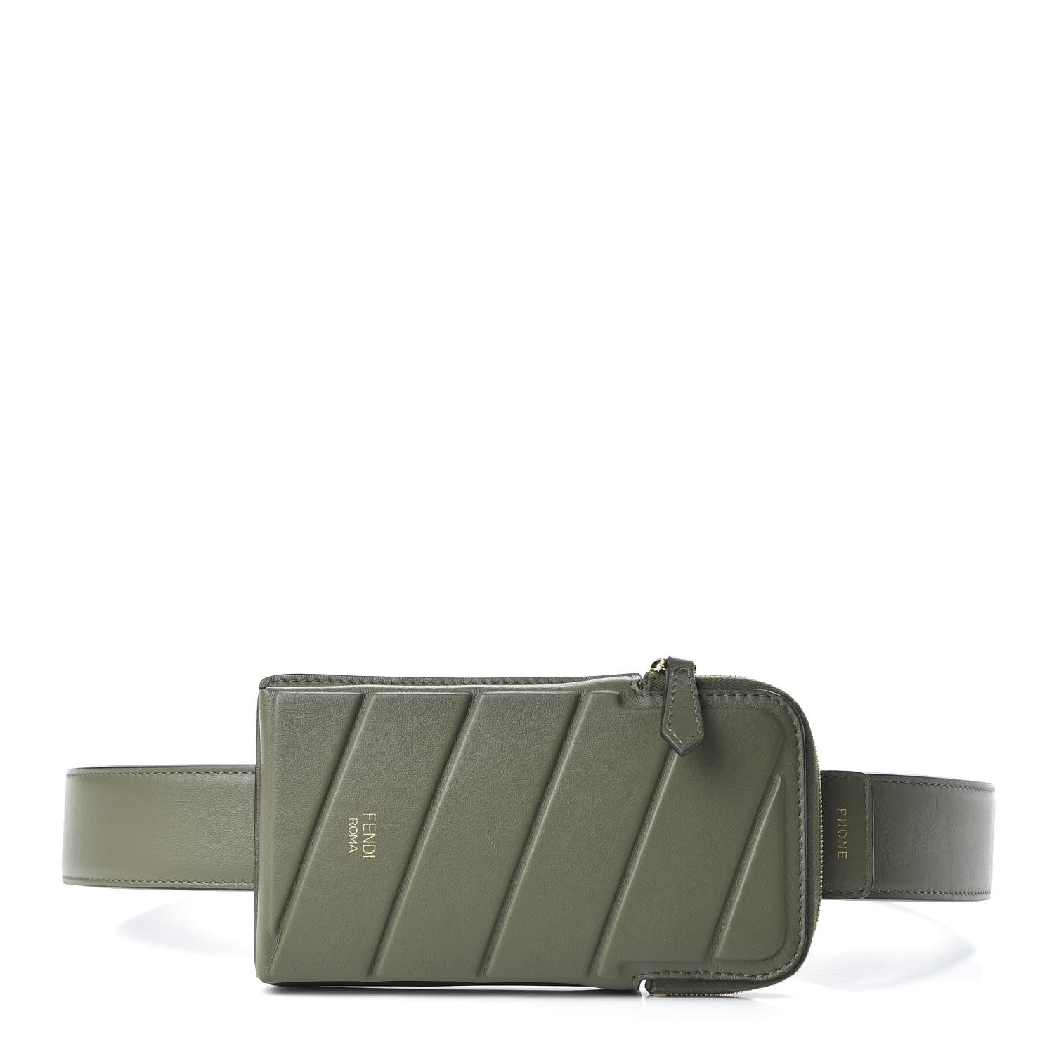 Fendi Vitello Grace Matte Cell Pocket Bag Strap Equatore 1 of 12