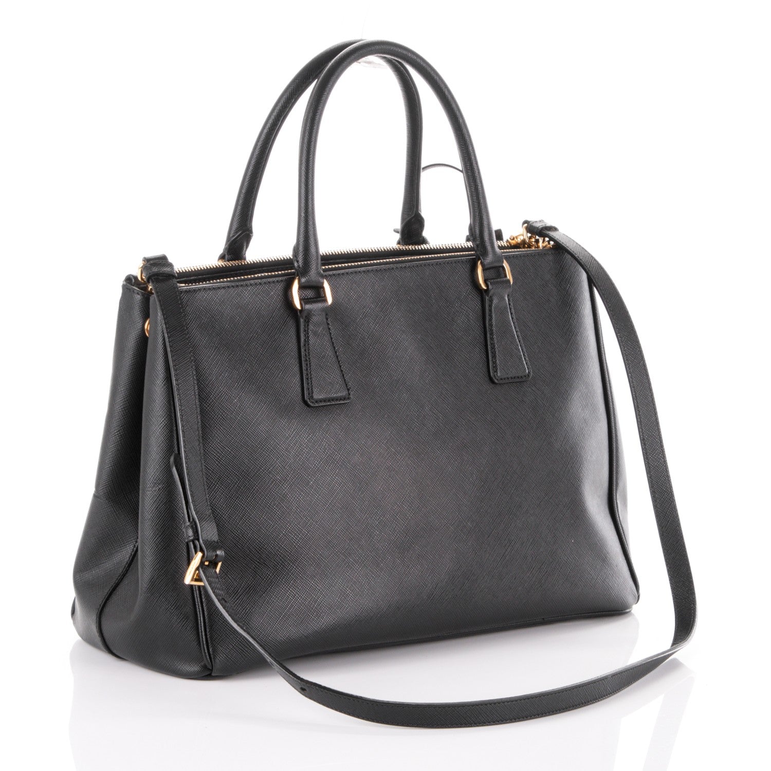 Prada Saffiano Medium Galleria Double Zip Tote Black 4 of 10