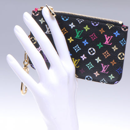 Louis Vuitton Monogram Multicolor Key Pouch Black Grenade 2 of 7
