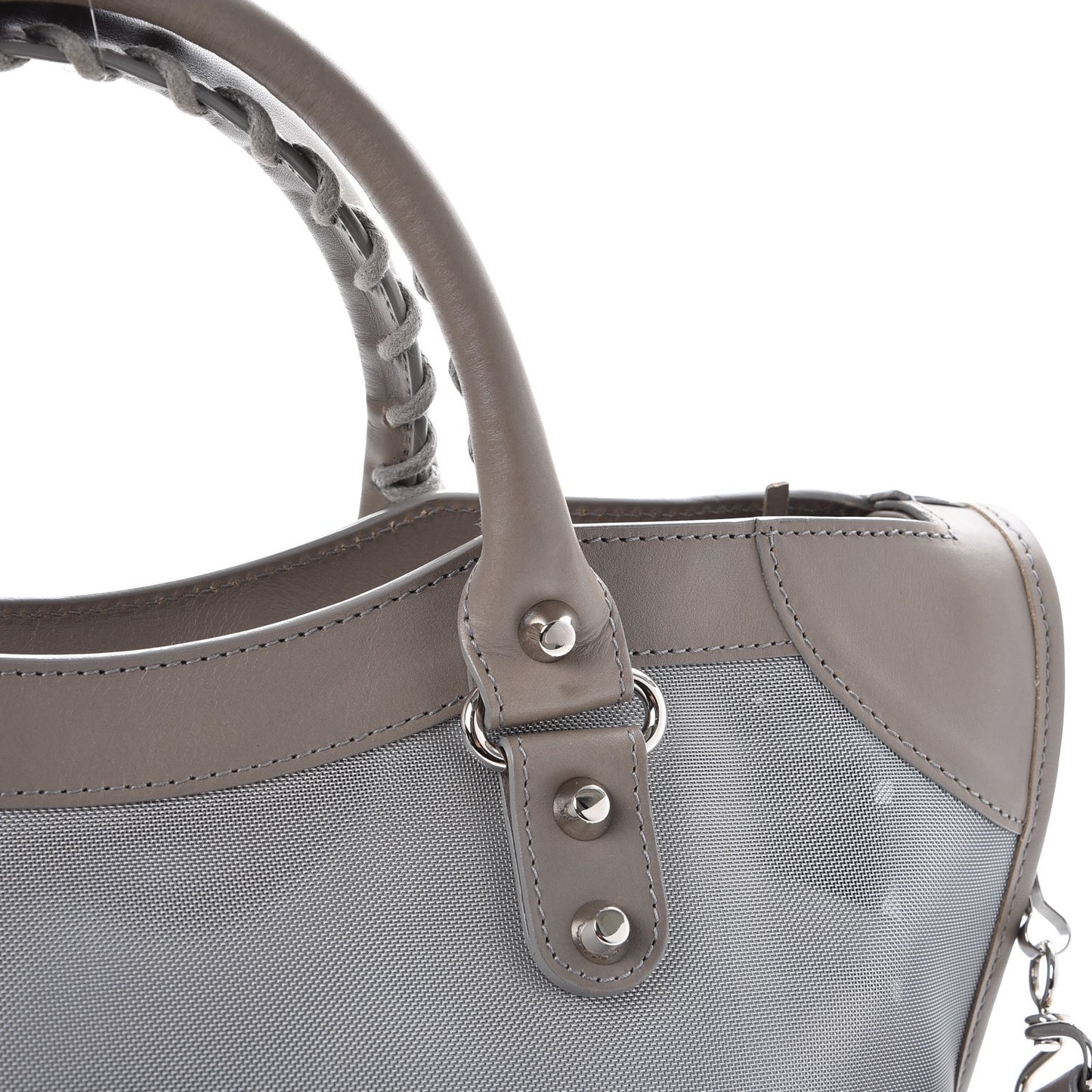 Technical Mesh Vegetable Calfskin Classic Silver Hardware City Gris Ardoise Gris Pyrite