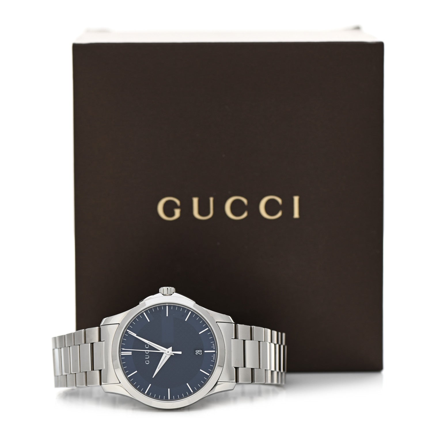 Gucci Stainless Steel 38mm G-Timeless Quartz Watch Navy 5 of 5
