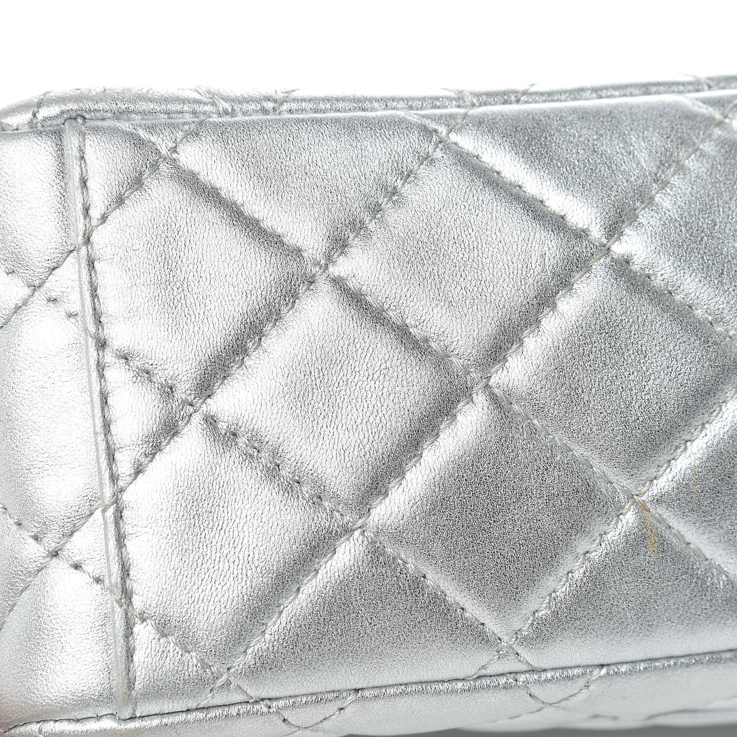 Chanel Metallic Lambskin Quilted Maxi Single Flap Silver 22 of 27