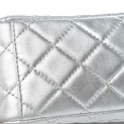 Chanel Metallic Lambskin Quilted Maxi Single Flap Silver 22 of 27