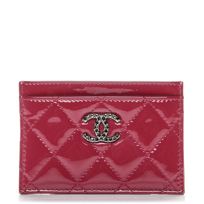 Chanel Patent Quilted Brilliant Card Holder Pink 1 of 7