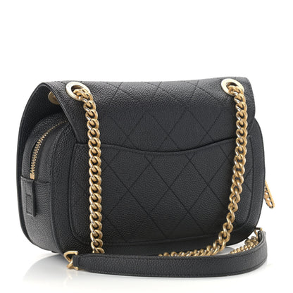 Chanel Caviar Stitched Messenger Flap Bag Black 2 of 11
