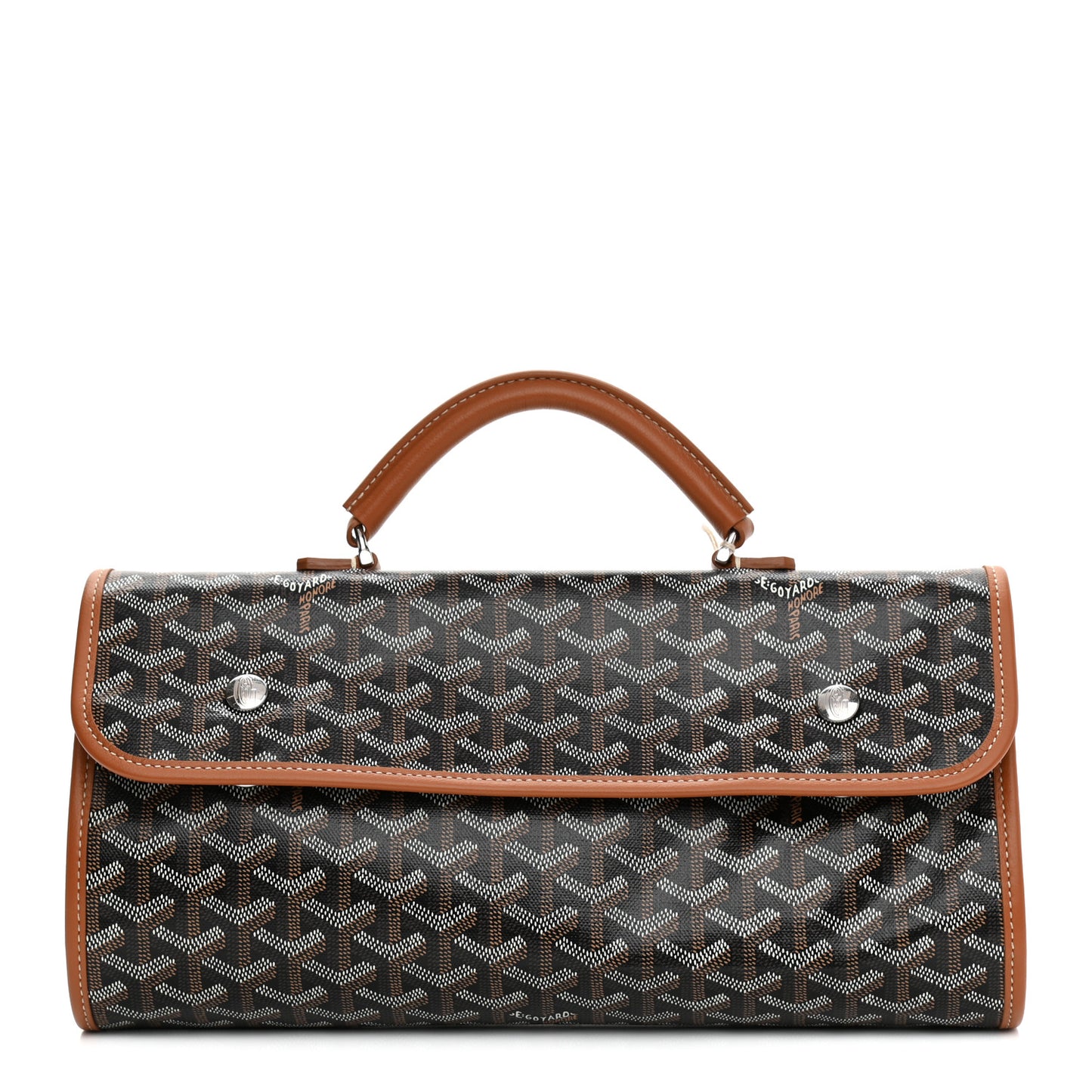 Goyardine Saint Leger Soft Briefcase Backpack Black Gold