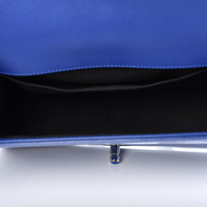 Chanel Patent Calfskin Quilted Medium Plexiglass Boy Flap Blue 5 of 10
