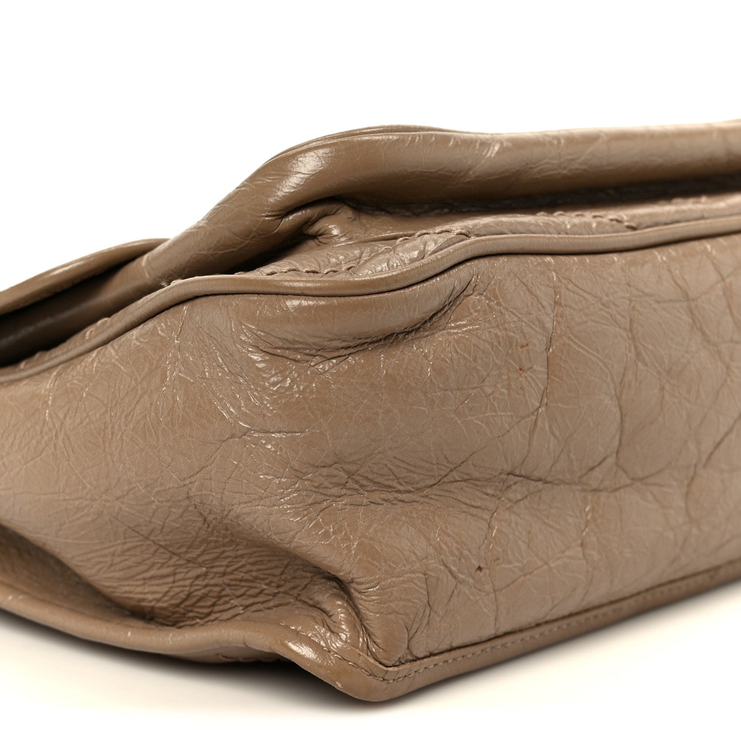 Saint Laurent Crinkled Calfskin Matelasse Monogram Medium Niki Chain Satchel Light Taupe 10 of 12
