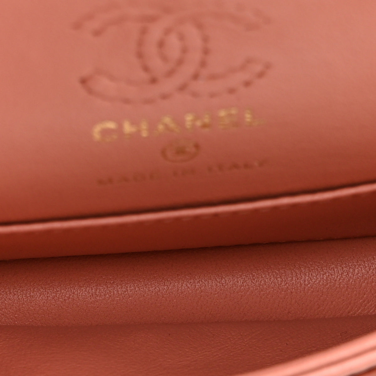 Chanel Lambskin Quilted Mini Flap Bag Charm With Hook Coral 5 of 11