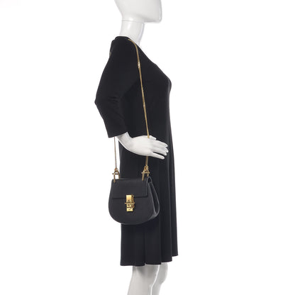 Chloe Grained Lambskin Mini Drew Shoulder Bag Black 2 of 8