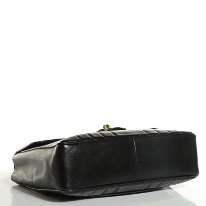Chanel Lambskin Vertical Quilt Jumbo Flap Black 4 of 8