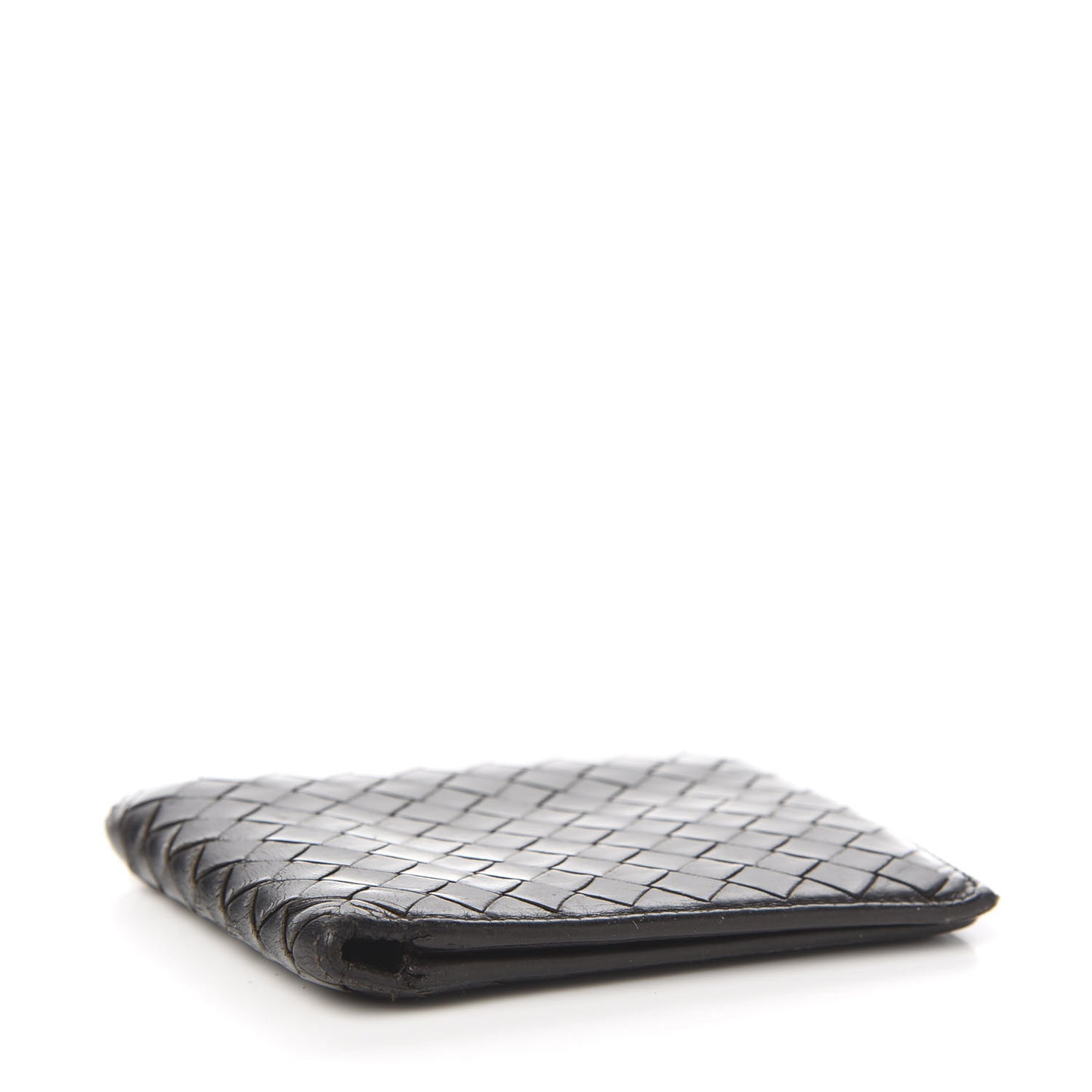 Nappa Intrecciato Bi-Fold Wallet Ebano