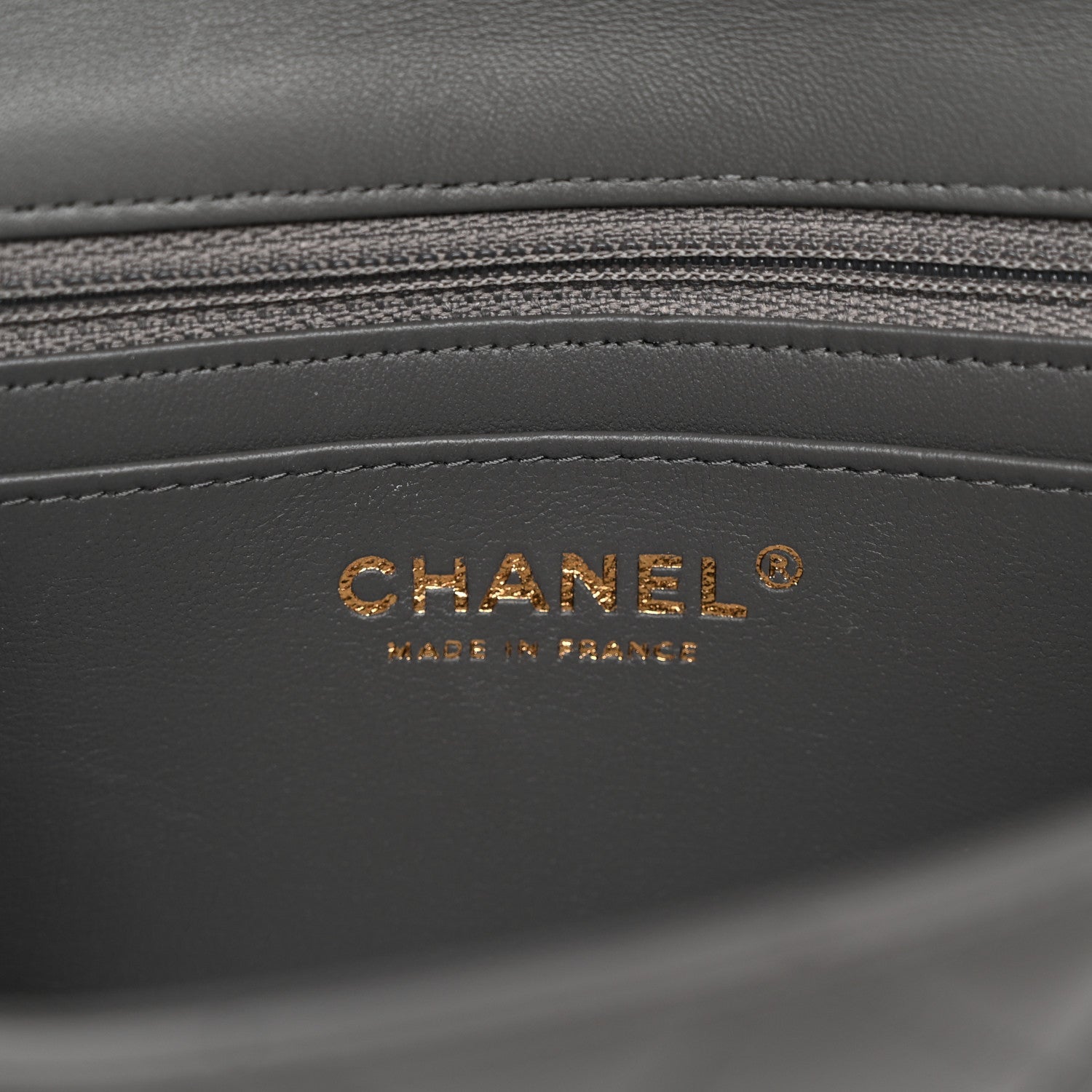 Chanel Lambskin Quilted Mini Rectangular Flap Dark Grey 6 of 11