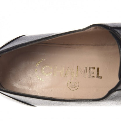 Chanel Calfskin CC Cap Toe Lace Up Oxfords 37 Black 9 of 13