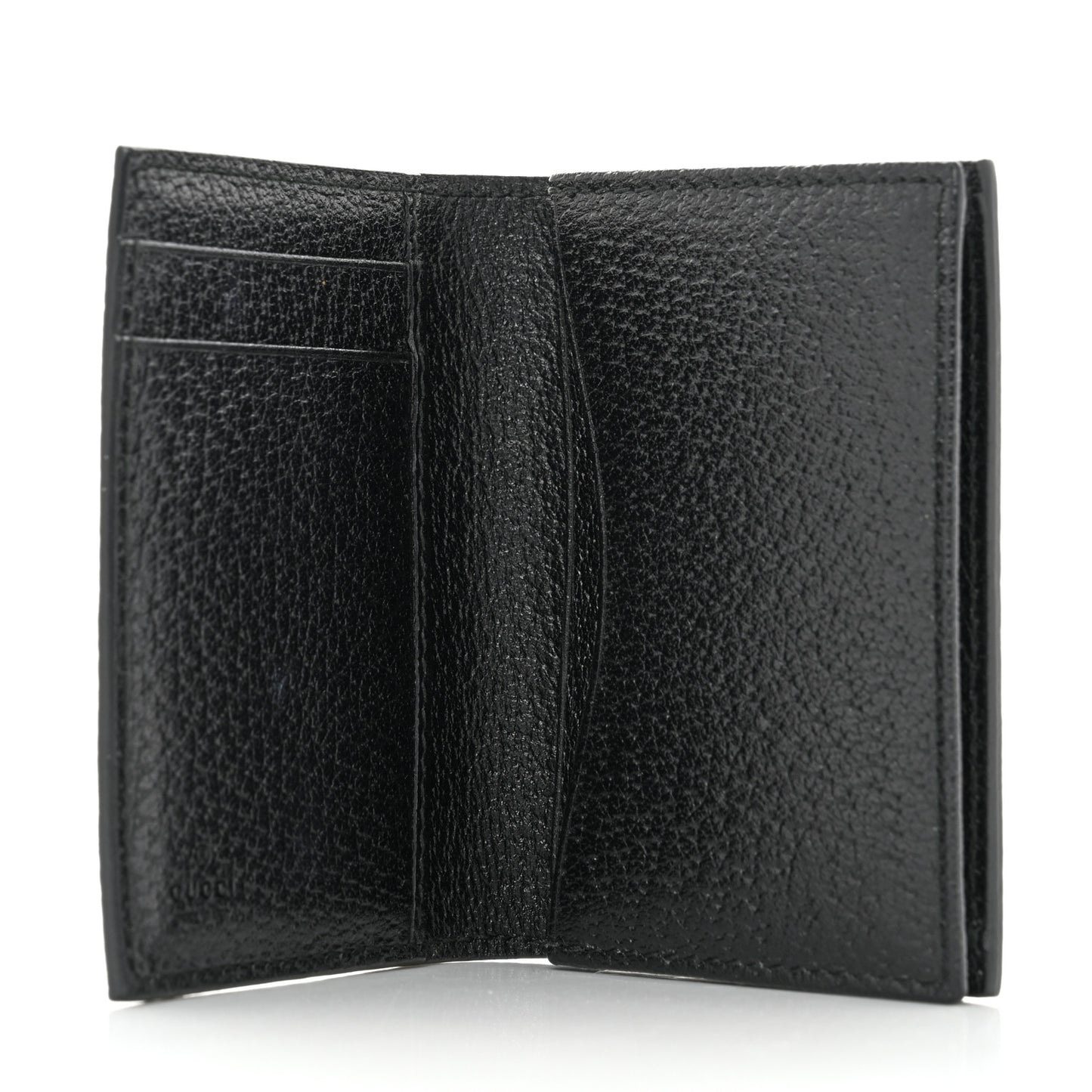 Calfskin Boar Effect GG Marmont Card Case Black