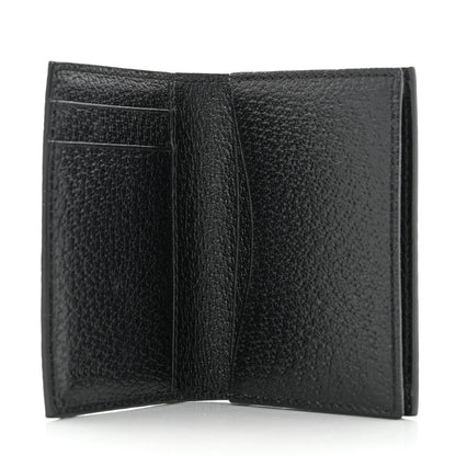 Gucci Calfskin Boar Effect GG Marmont Card Case Black 5 of 7