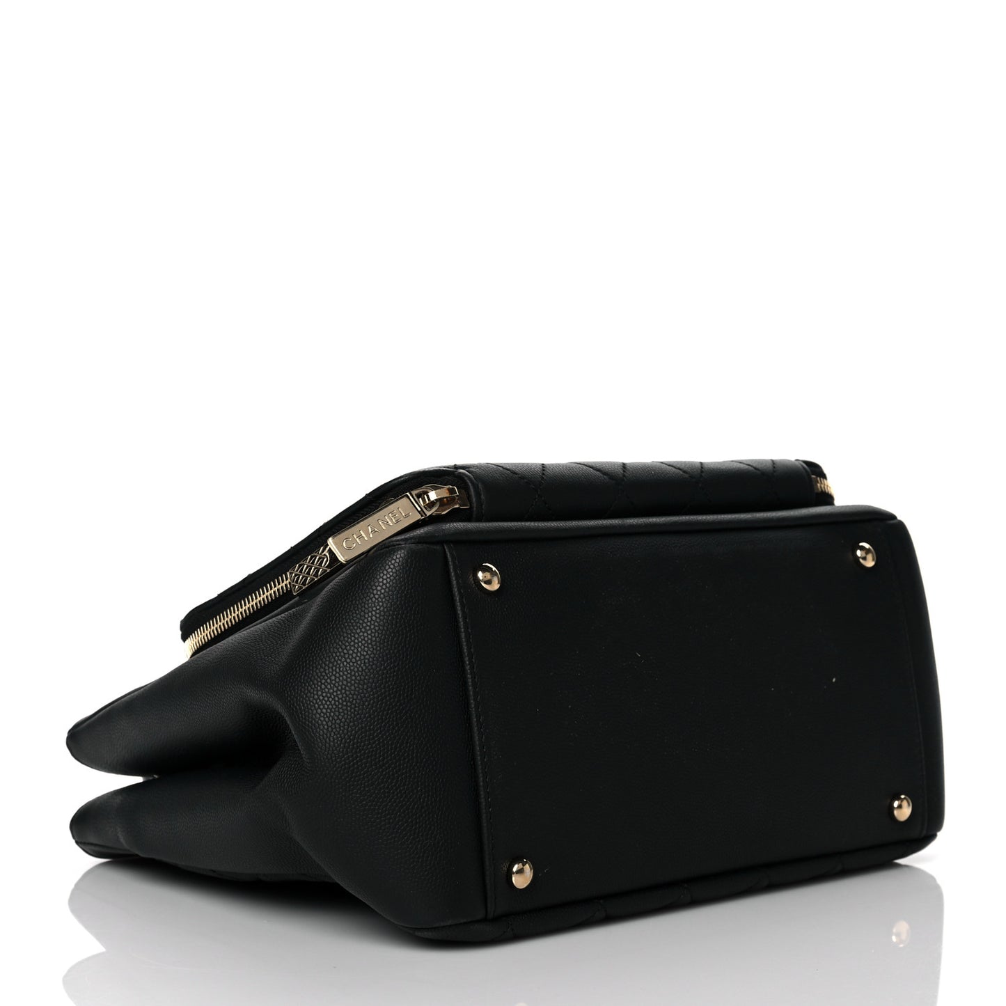 Caviar Quilted Small Business Affinity Shopping Bag Black