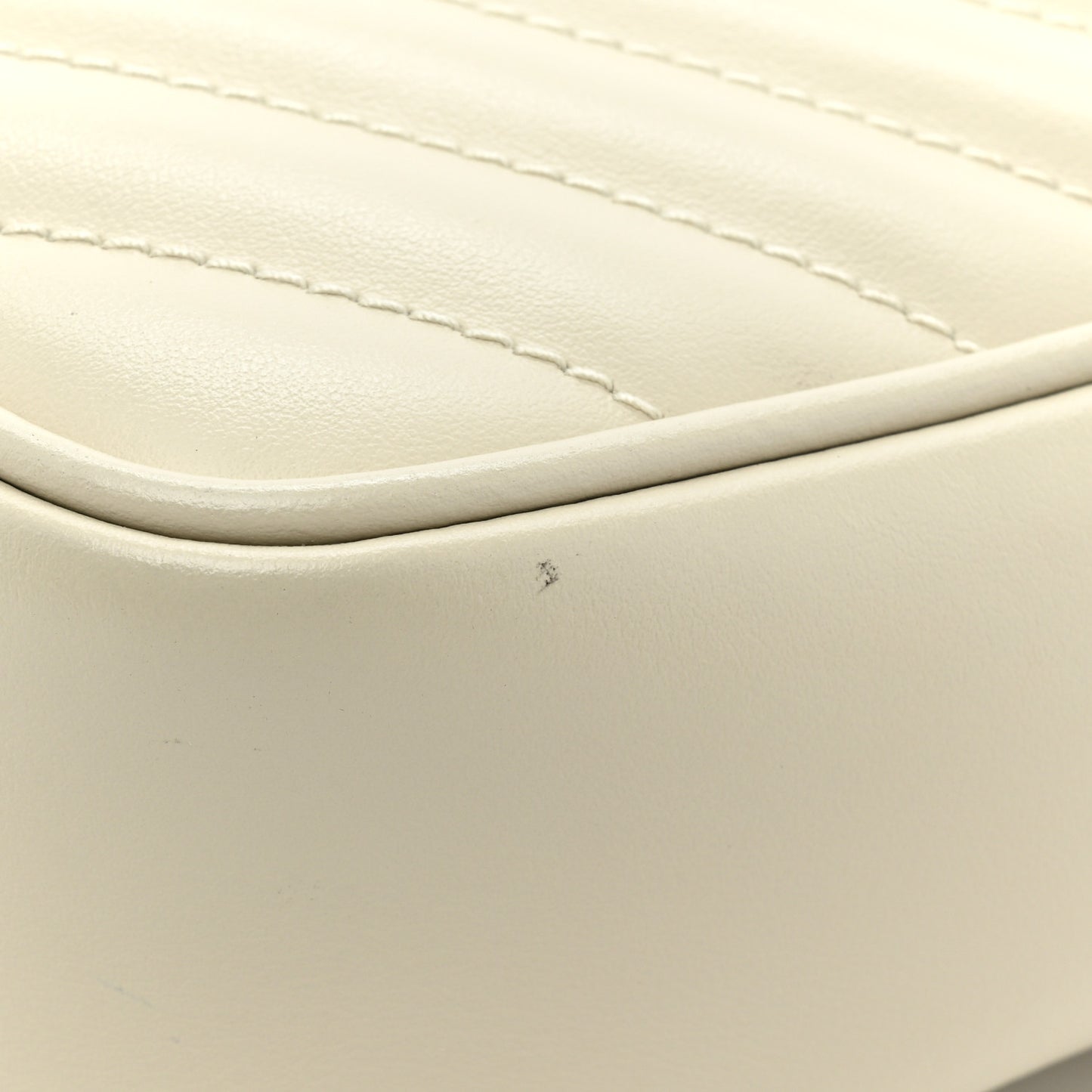 Calfskin Matelasse Monogram Lou Camera Bag Crema Soft