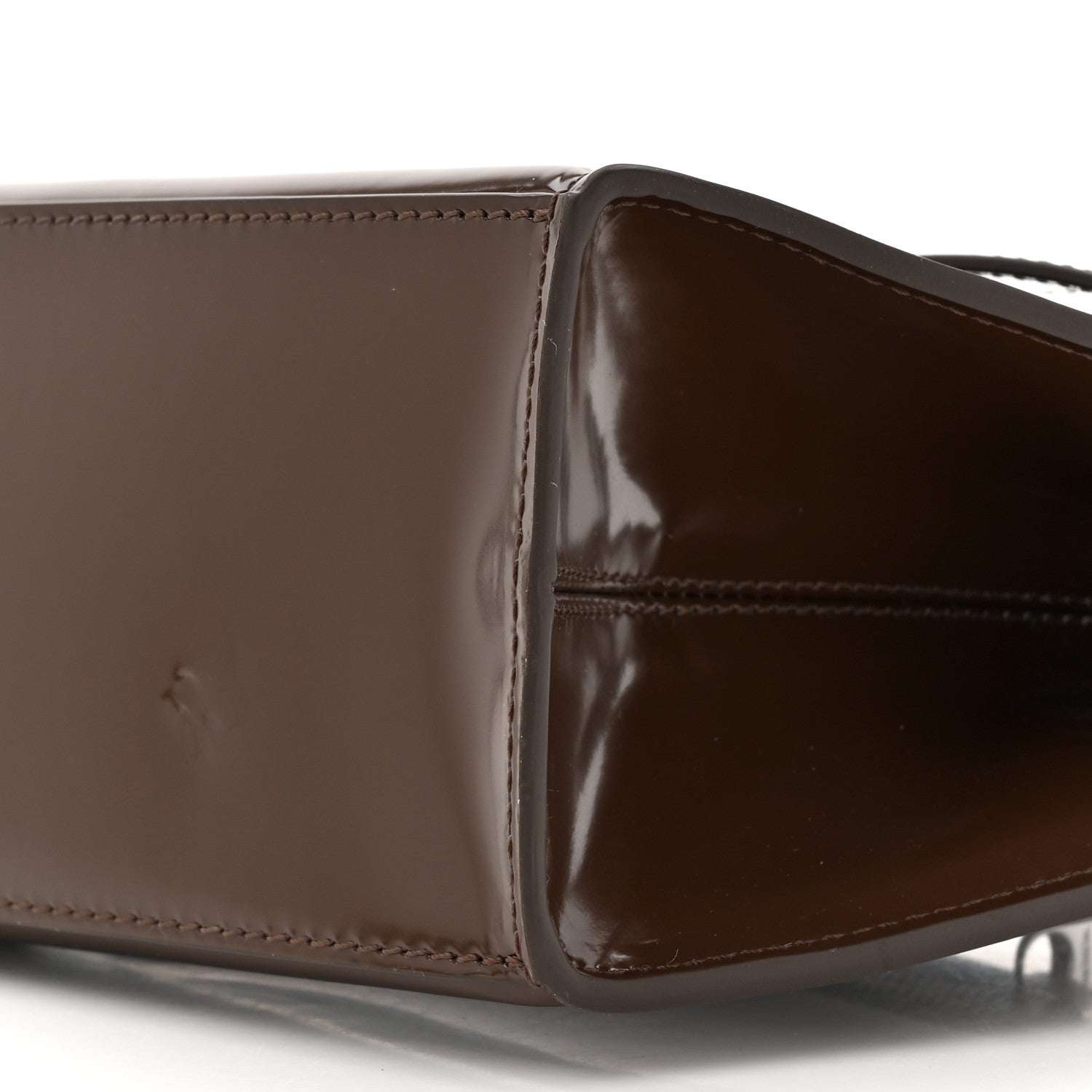 Jacquemus Patent Calfskin Le Capri Messenger Clutch Midnight Brown 8 of 11