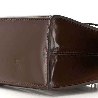 Jacquemus Patent Calfskin Le Capri Messenger Clutch Midnight Brown 8 of 11