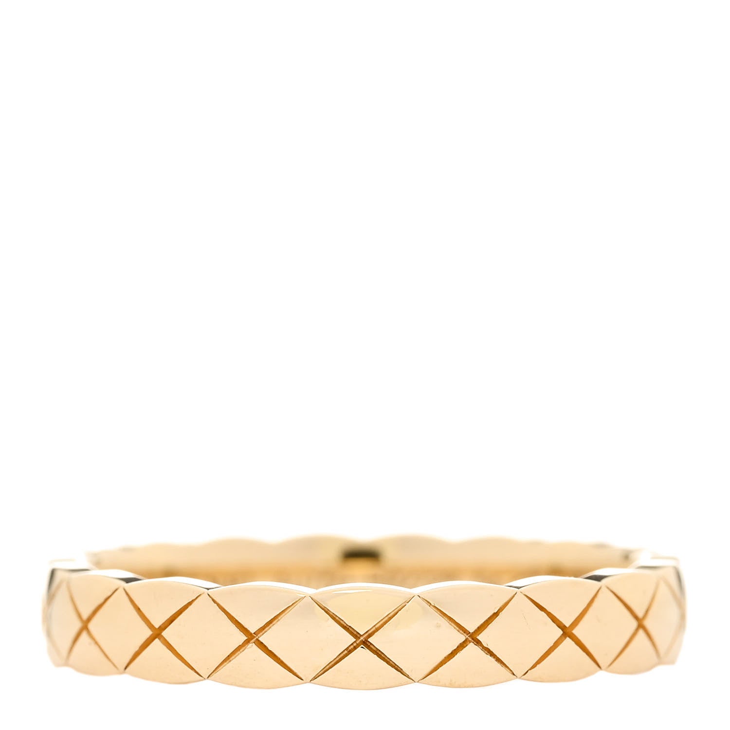 Chanel 18K Yellow Gold Mini Coco Crush Ring 54 6.75 1 of 5