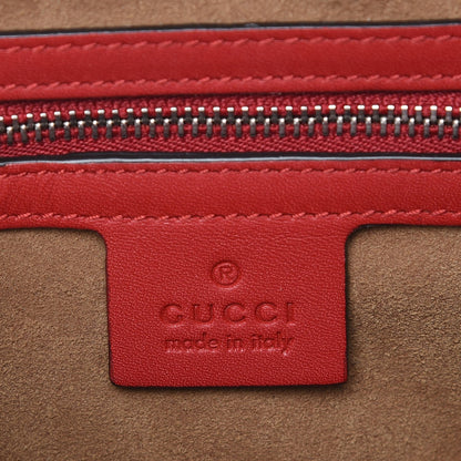 Gucci GG Supreme Monogram Arabesque Small Boston Hibiscus Red 7 of 11