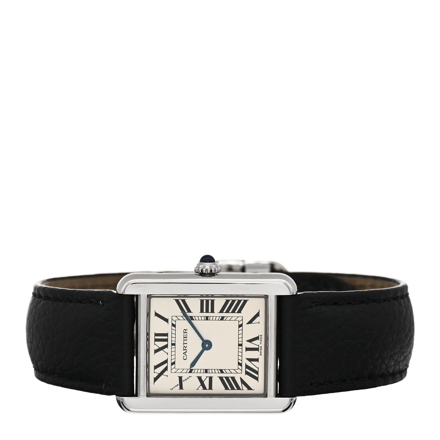 Stainless Steel Calfskin 24mm Tank Solo Quartz Watch