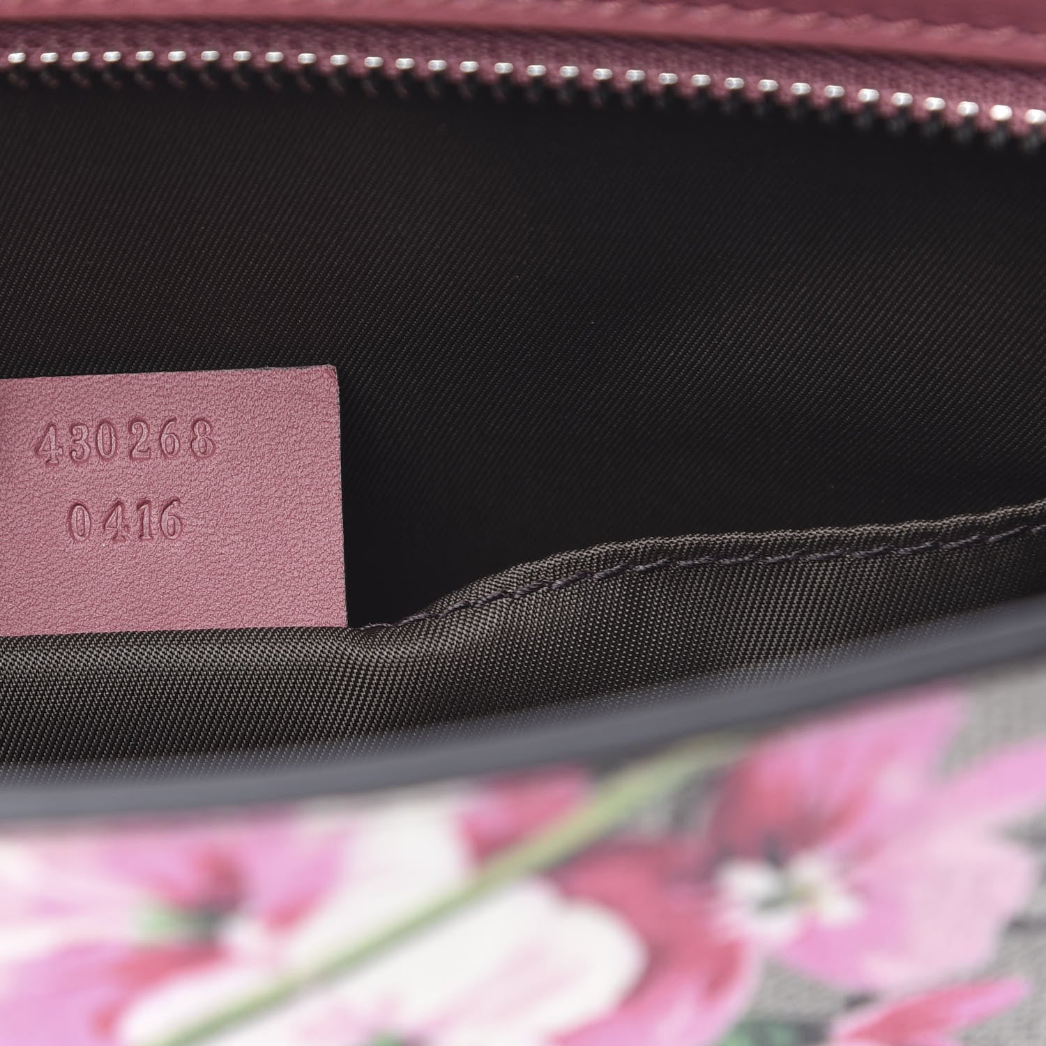 Gucci GG Supreme Monogram Blooms Large Cosmetic Case Beige Multicolor Dry Rose 7 of 10