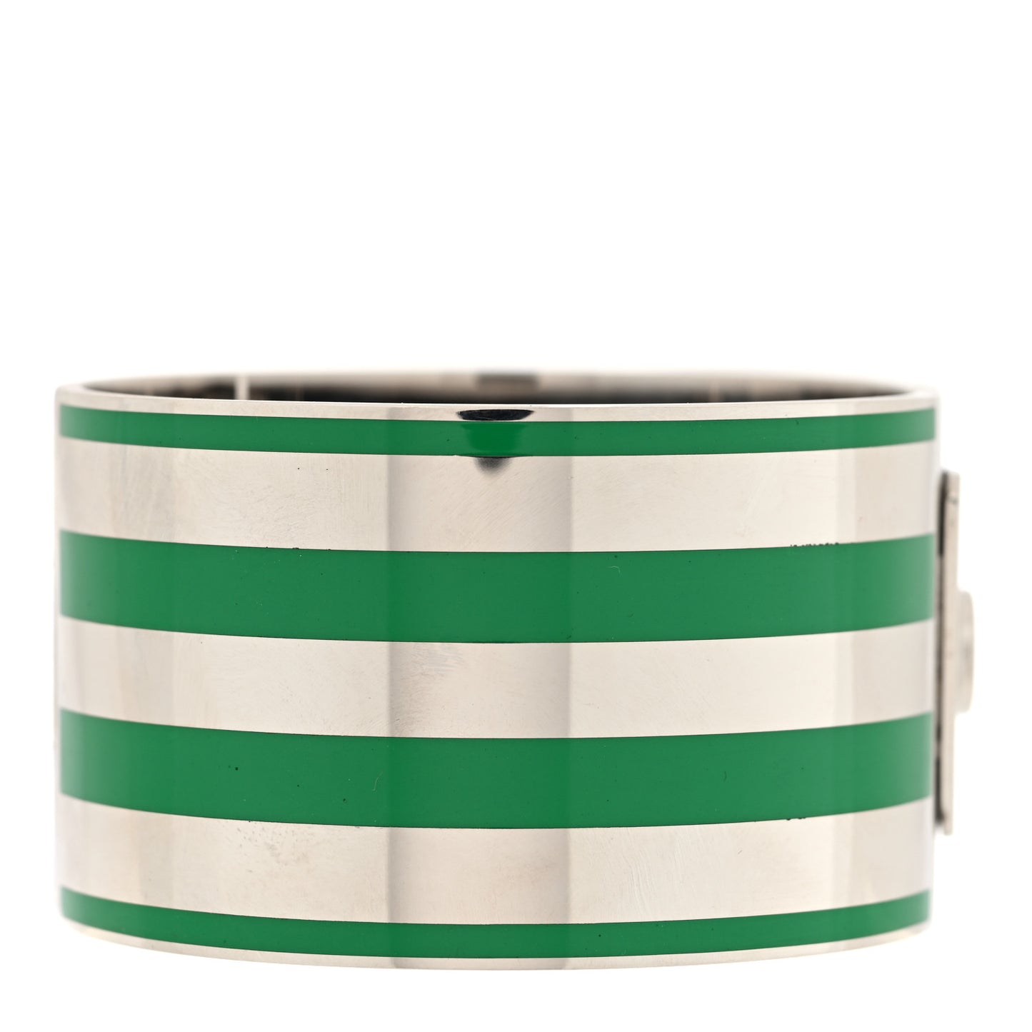 X ADIDAS Metal Enamel Cuff Bracelet S Silver Green