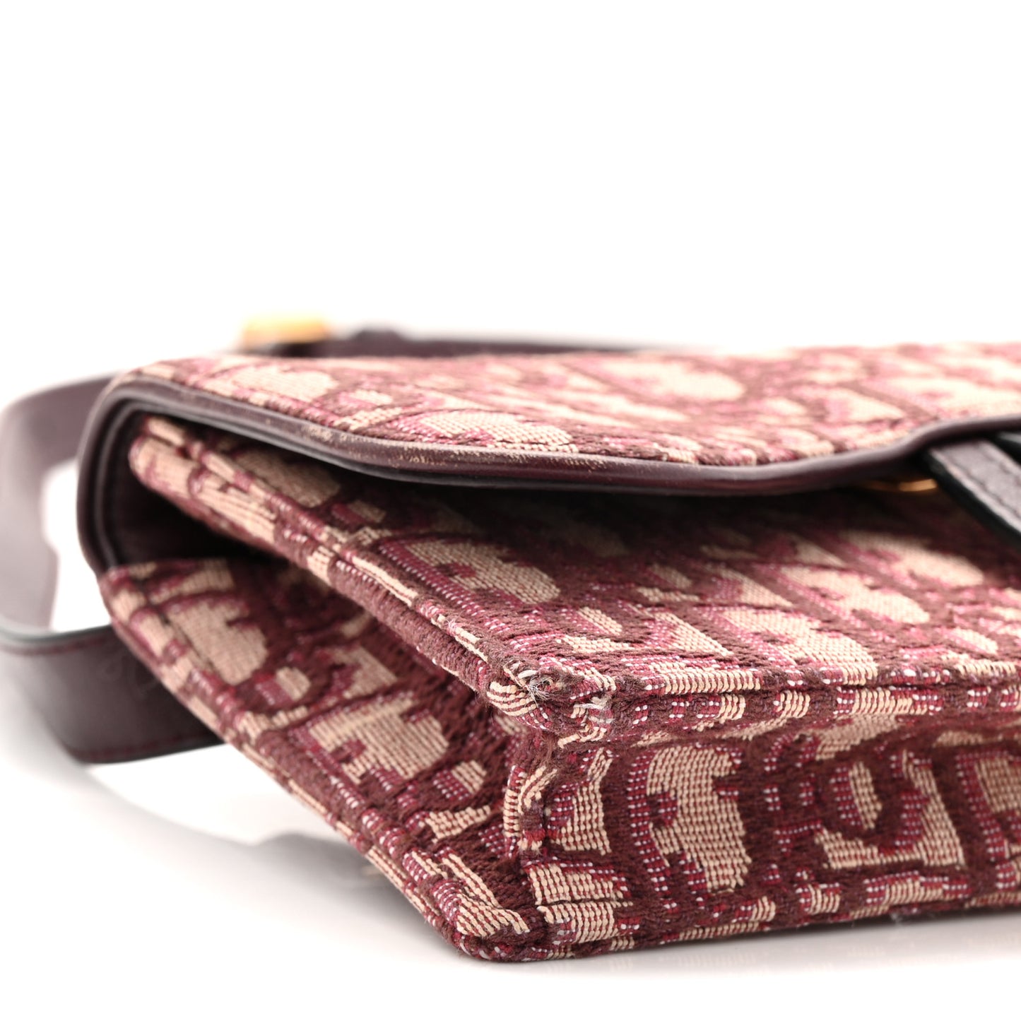 Oblique Saddle Belt Bag Bordeaux