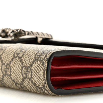 Gucci GG Supreme Monogram Mini Dionysus Chain Wallet Beige Vulcanic Red 10 of 13