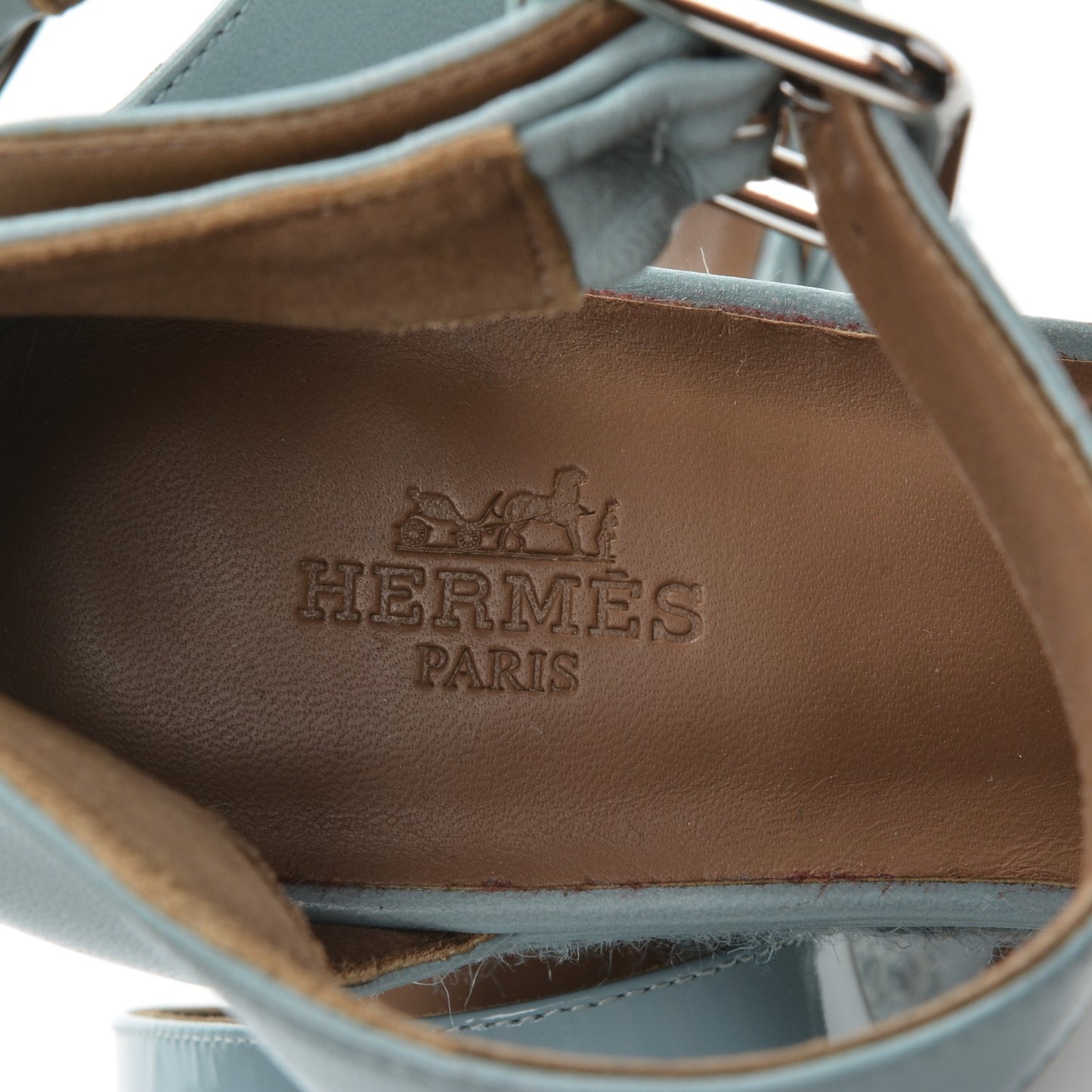 Patent Calfskin Ilana Espadrille Wedge Sandals 37 Ciel
