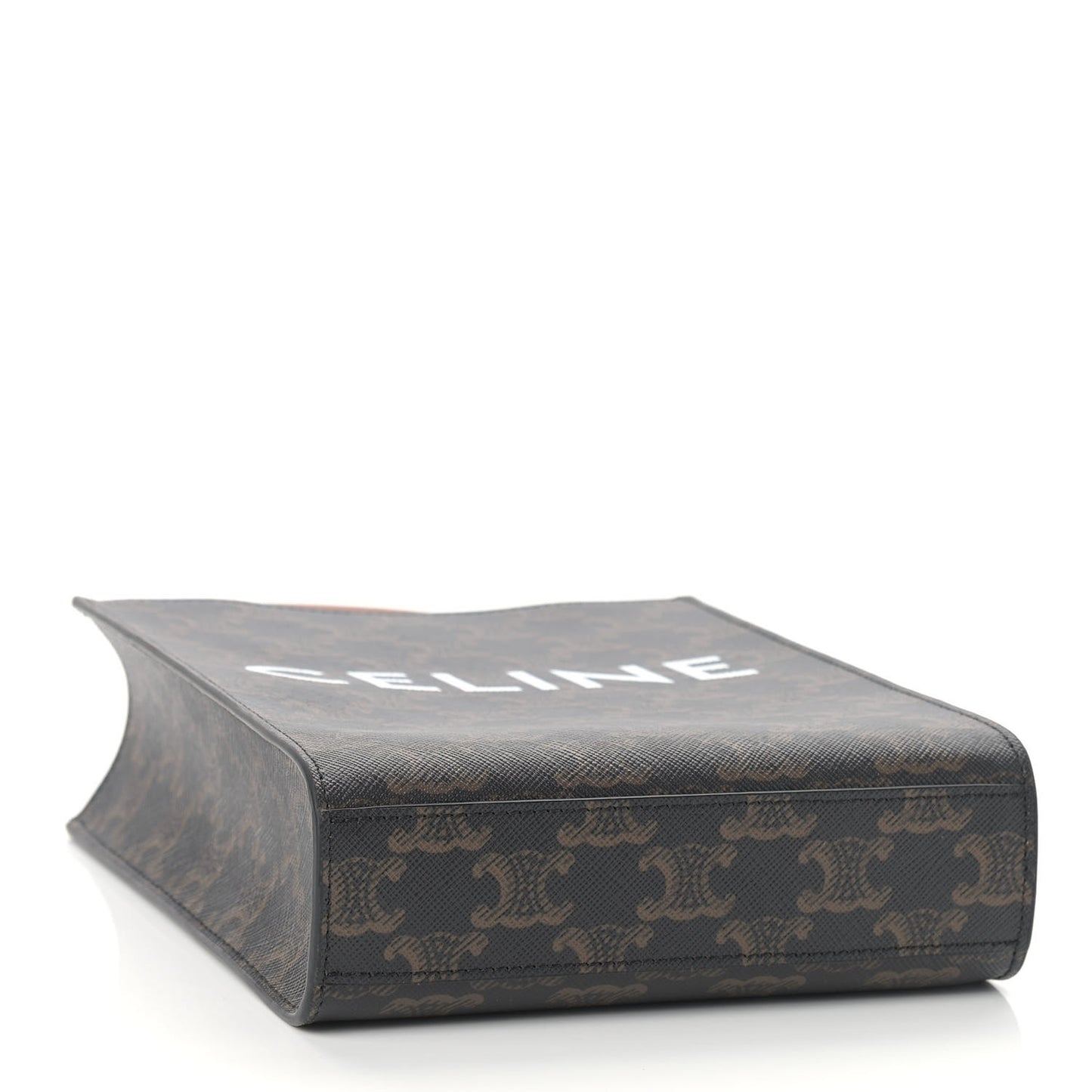 Triomphe Canvas Calfskin Mini Vertical Cabas Tan