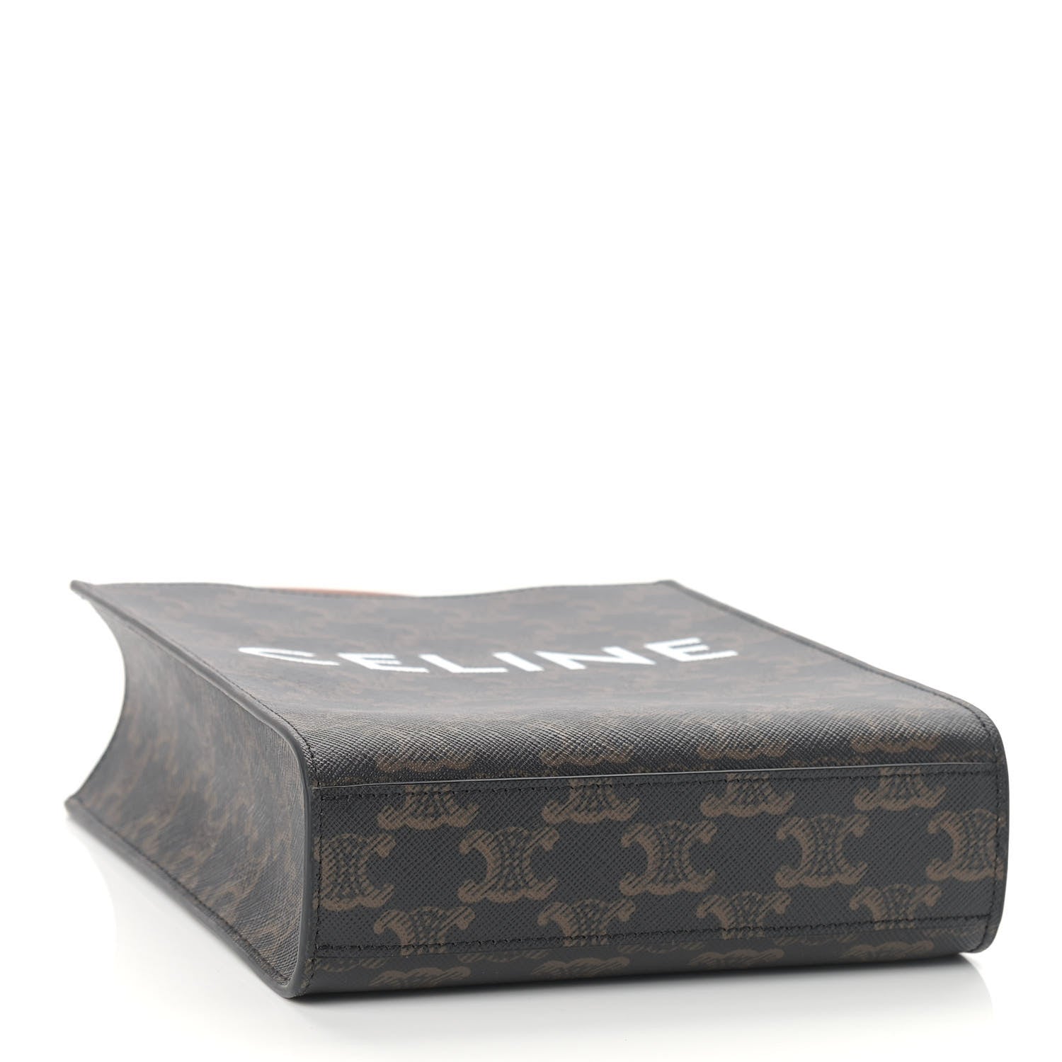 Celine Triomphe Canvas Calfskin Mini Vertical Cabas Tan 4 of 7