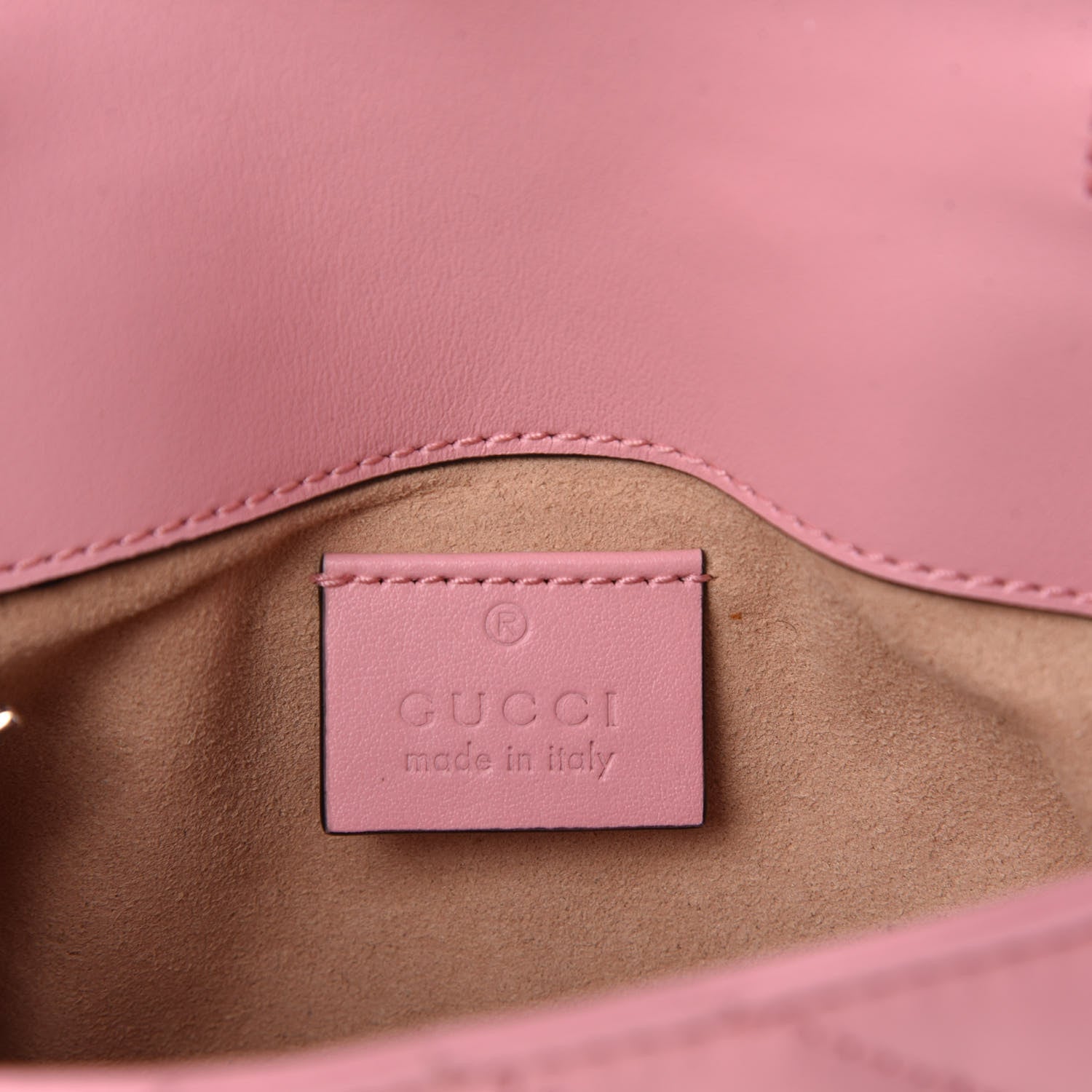 Gucci Calfskin Matelasse Super Mini GG Marmont Shoulder Bag Wild Rose 8 of 11