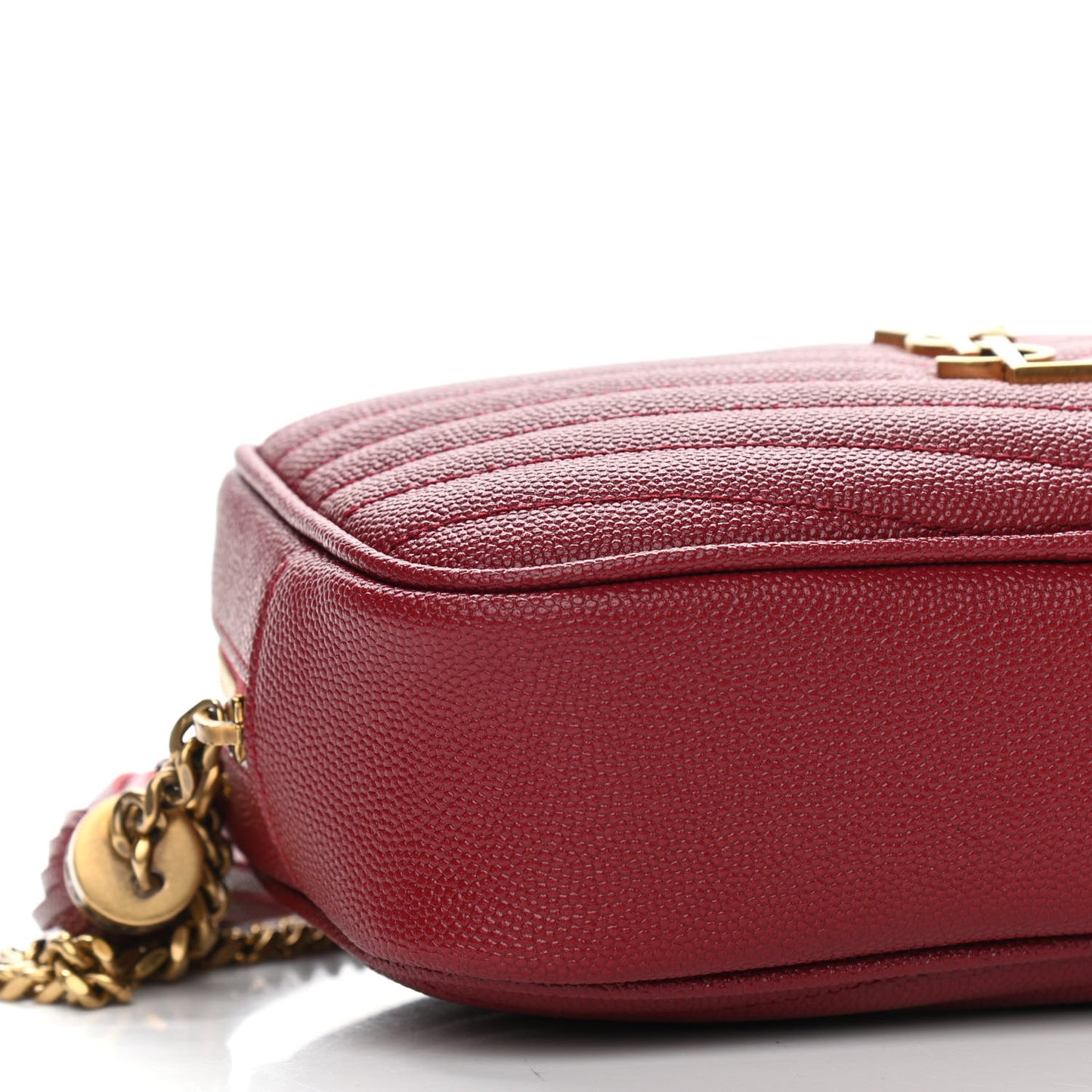 Grain De Poudre Matelasse Monogram Mini Lou Camera Bag Opyum Red