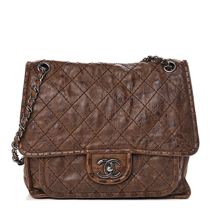 Chanel Aged Crumpled Calfskin Small Vintage Flap Brown 1 of 11