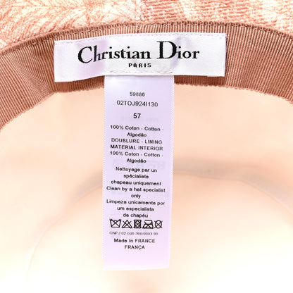 Christian Dior Cotton Dioriviera Toile De Jouy Bob Brim Bucket Hat 57 Rose 8 of 8