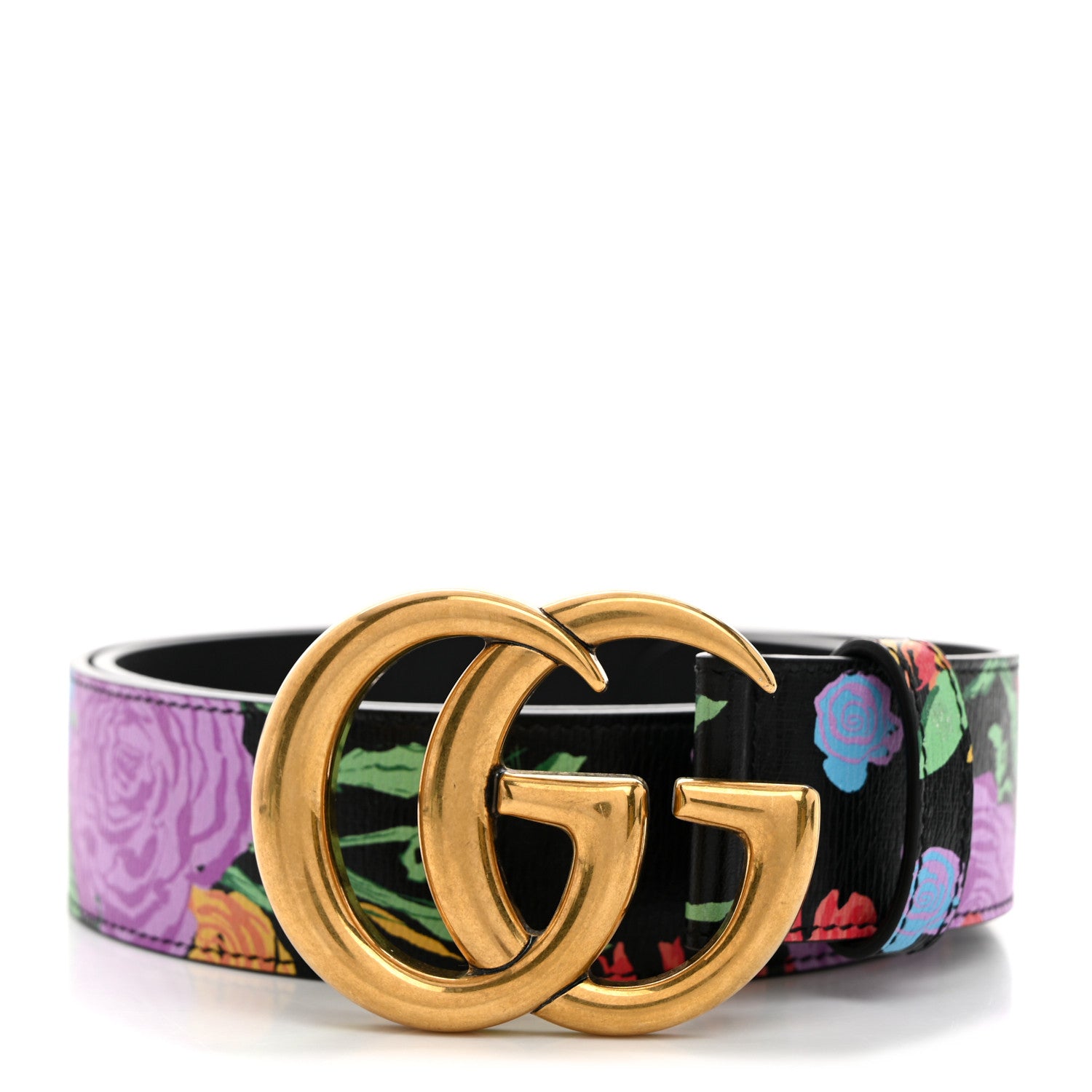 Gucci x Ken Scott Calfskin Double G 40mm Belt 95 38 Black Multicolor 1 of 6
