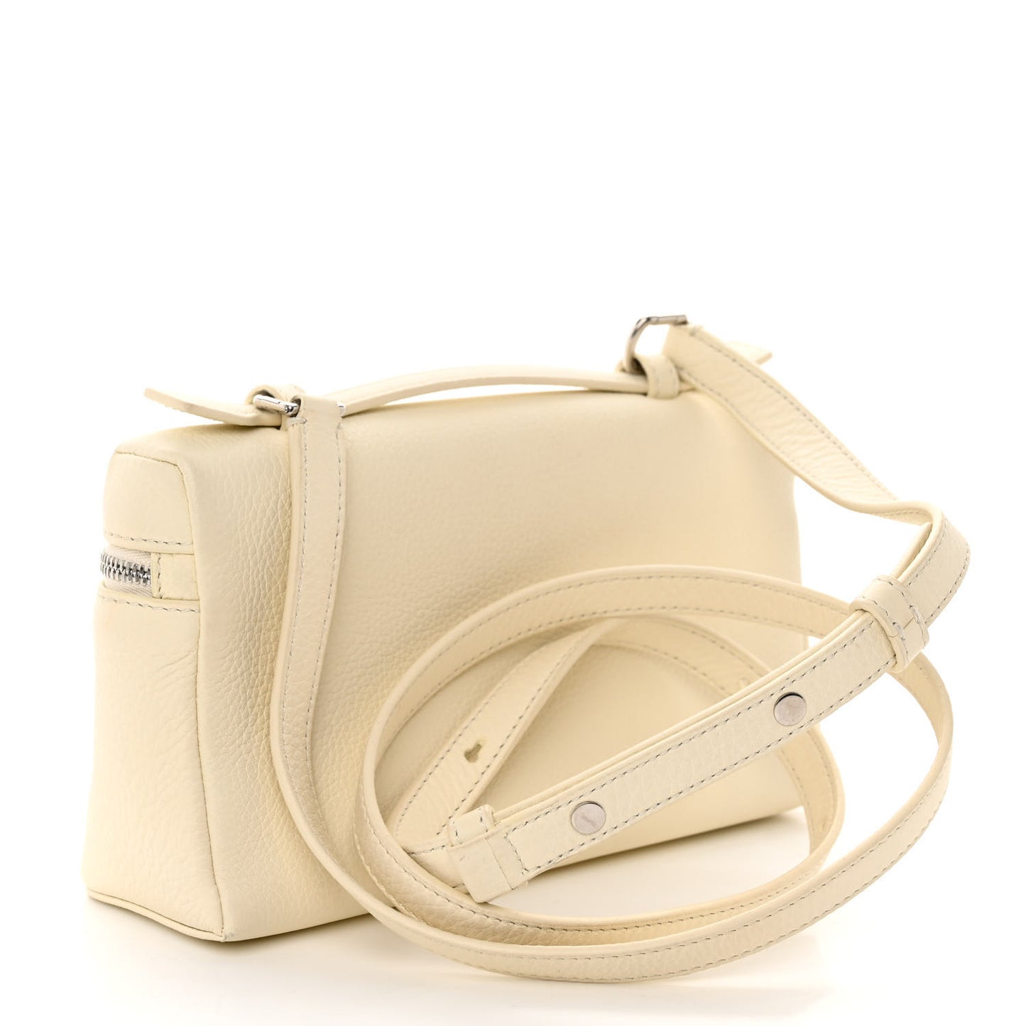 Grained Calfskin L19 Extra Pocket Pouch Whisper White