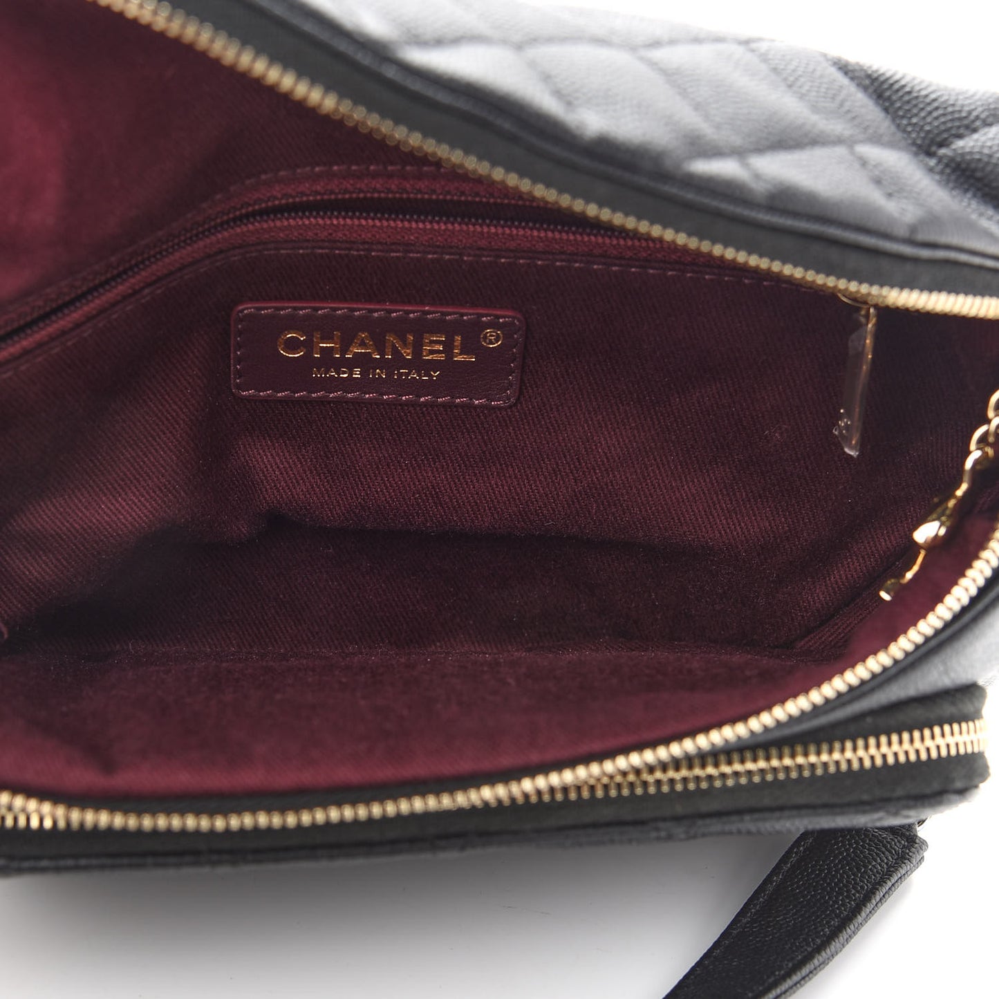 Caviar Quilted Business Affinity Waist Belt Bag Black