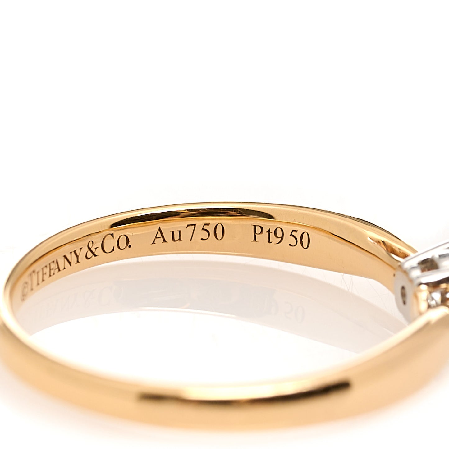 18K Rose Gold Platinum Diamond .19ct Harmony Solitaire Engagement Ring 53 6.25